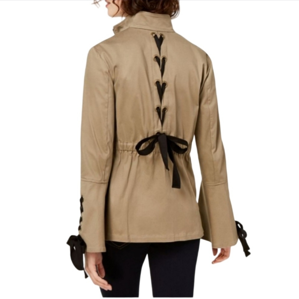 INC Utility Jacket Khaki Olive Size M